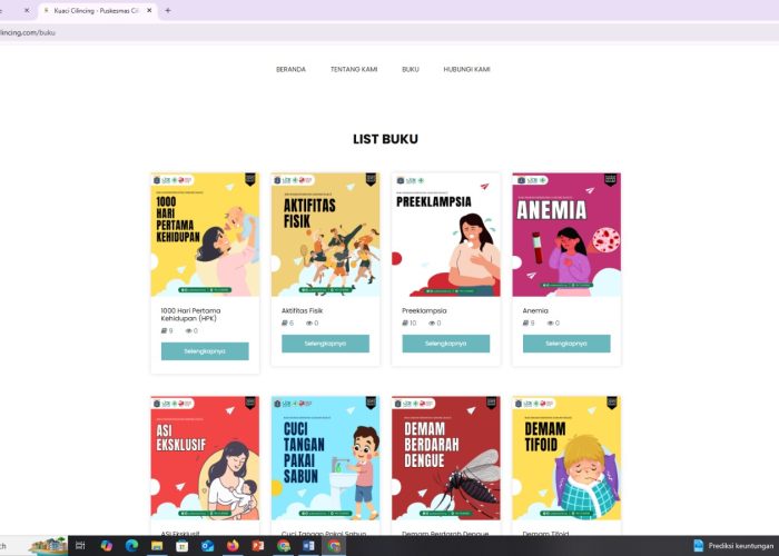 OPTIMALISASI PENYEBARAN INFORMASI KESEHATAN MELALUI BUKU EDUKASI KESEHATAN CILINCING “KUACI” DI PUSKESMAS CILINCING