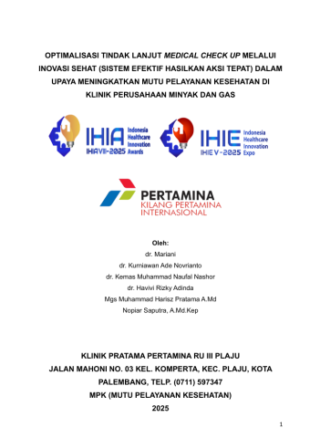 Inovasi SEHAT (Sistem Efektif Hasilkan Aksi Tepat)