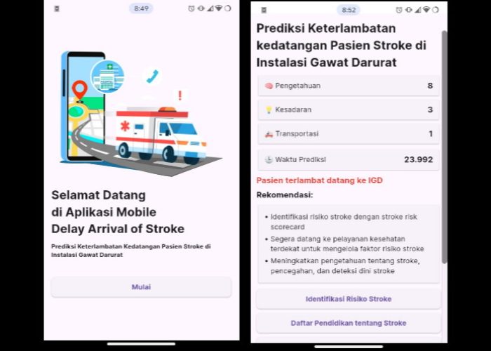 Mobile DAS Application Untuk Memprediksi Keterlambatan Kedatangan Pasien Stroke Di Instalasi Gawat Darurat (IGD)